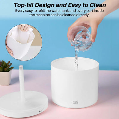 NevoMart 2L Ultrasonic Cool Mist Humidifier White