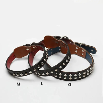 NevoMart Leather Dog Collar & Leash for Large Dogs