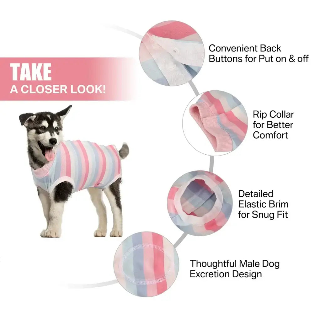 NevoMart Pet Sterilization Surgery Suit Recovery Vest for Dogs and Cats