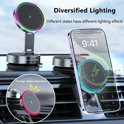 NevoMart Fast Wireless Car Charger with Magnetic Mount