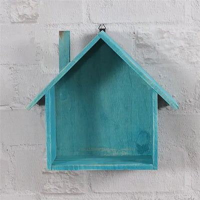 NevoMart Wooden House Shaped Wall Shelf Decor