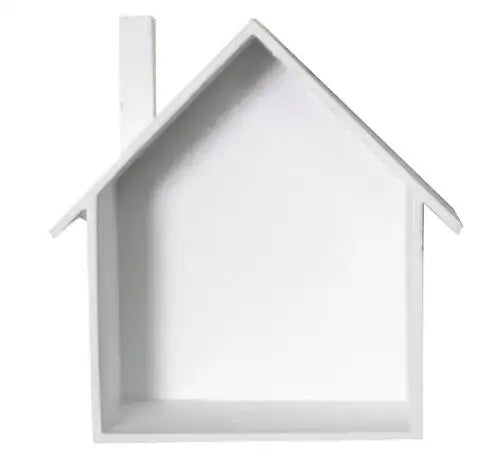 NevoMart Wooden House Shaped Wall Shelf Decor