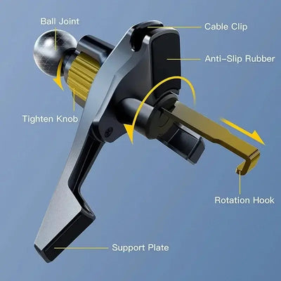 NevoMart Upgrade Car Phone Holder Clip 17mm Ball Head