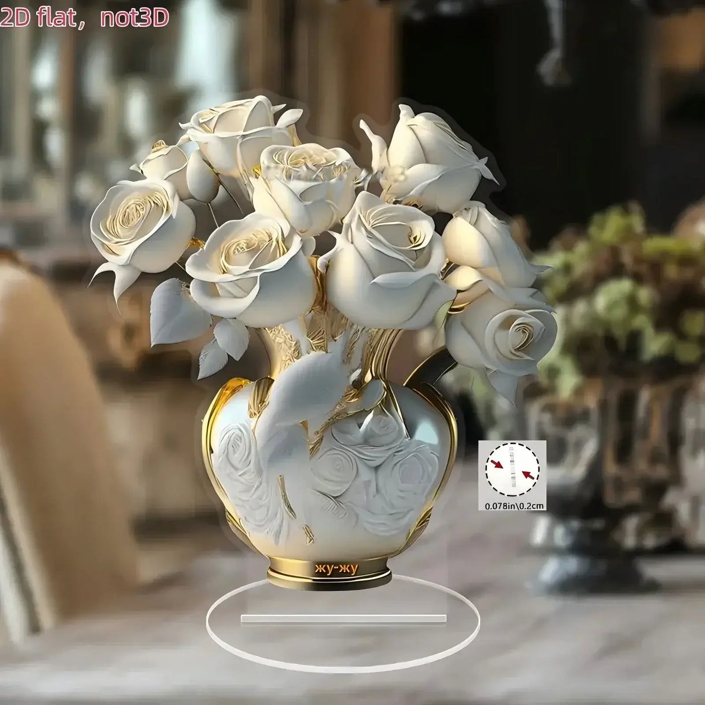 NevoMart Acrylic Flower Decoration for Home Desk