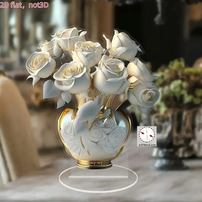 NevoMart Acrylic Flower Decoration for Home Desk