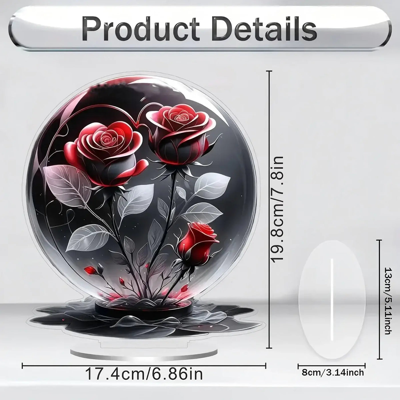 NevoMart Acrylic Flower Decoration for Home Desk