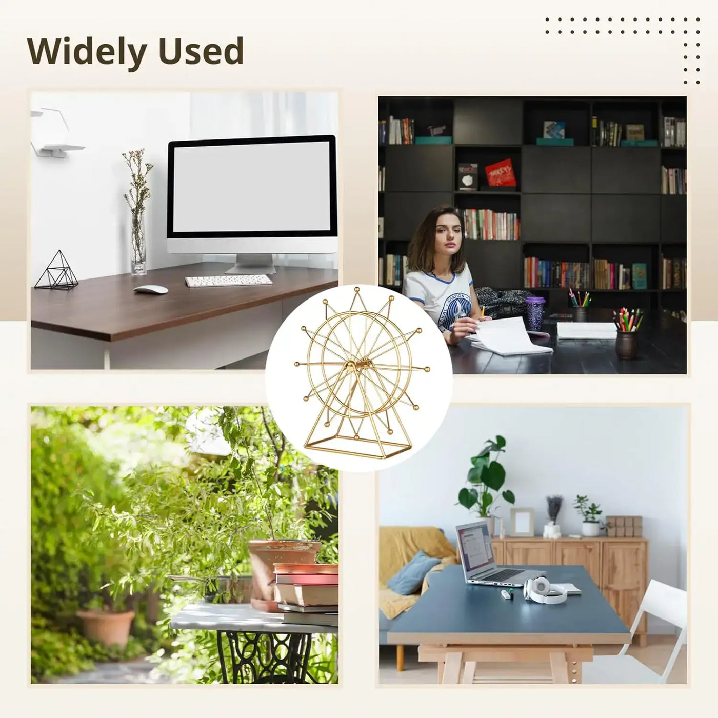 NevoMart Golden Ferris Wheel Home Decor Ornament