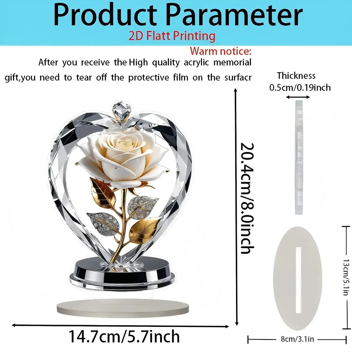 NevoMart Acrylic Flower Decoration for Home Desk