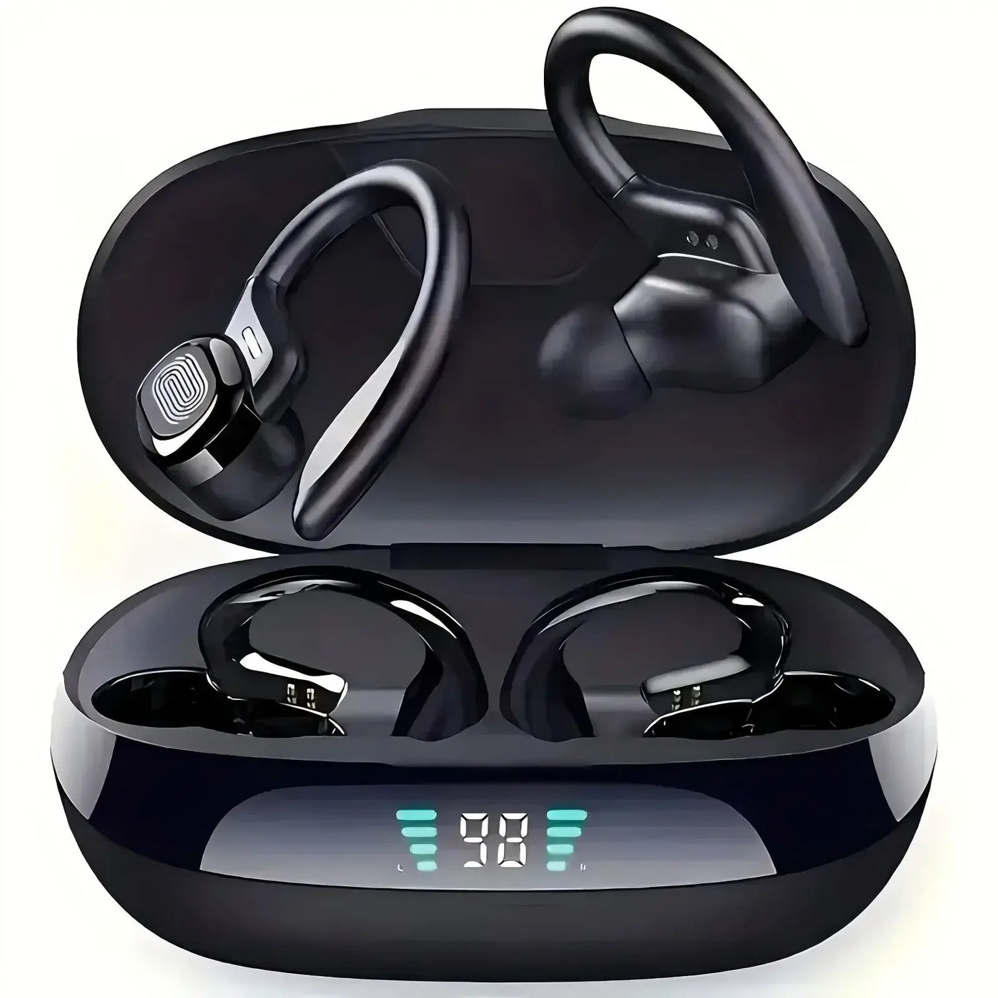 NevoMart Wireless Earphones with LED Screen Case