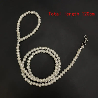 NevoMart Luxury Pearl Beads Dog Leash Chain