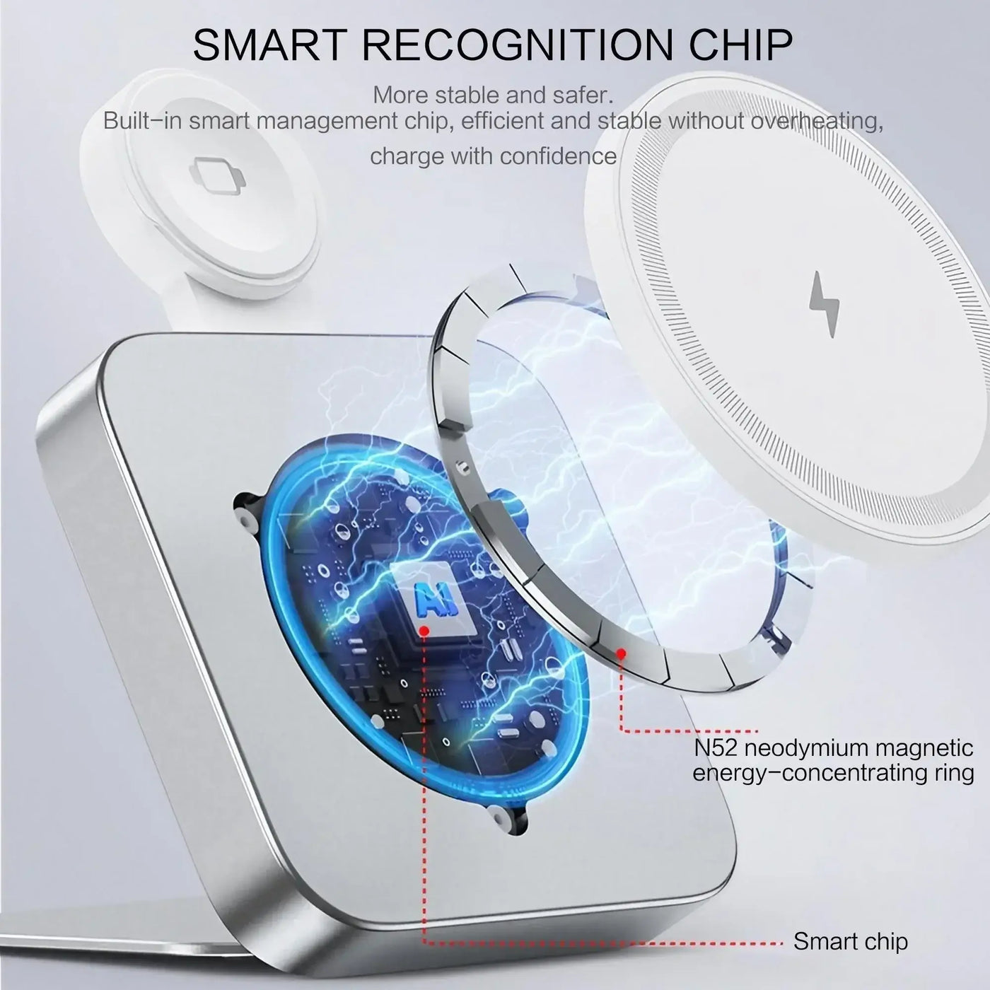 NevoMart Quick 15W Wireless Charging Dock