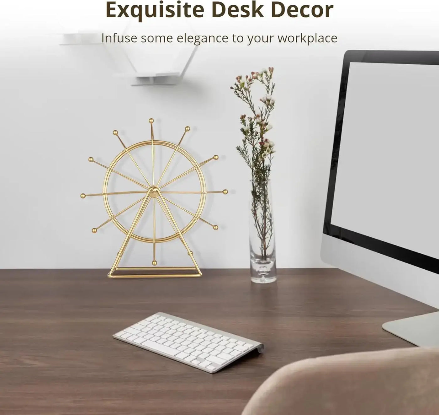 NevoMart Golden Ferris Wheel Home Decor Ornament