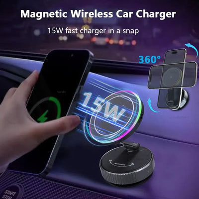 NevoMart Fast Wireless Car Charger with Magnetic Mount