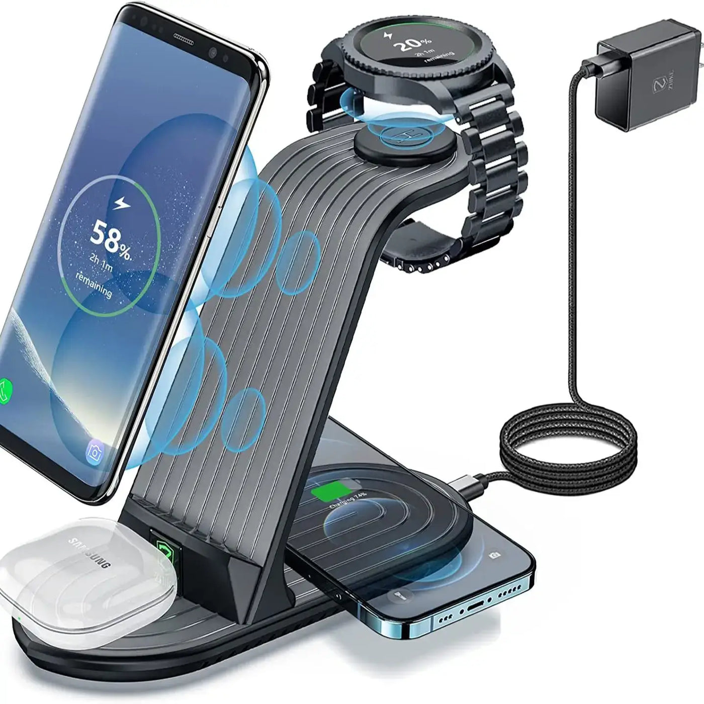 NevoMart ZHIKE 4-in-1 Wireless Charging Station