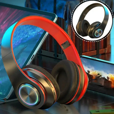 Foldable Bluetooth Headphones with Deep Bass – NevoMart