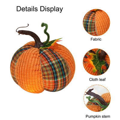 NevoMart Colorful Fabric Pumpkins for Fall Decor