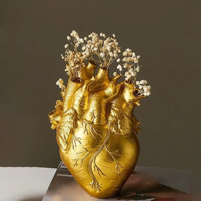 NevoMart Heart Resin Vase for Modern Home Decor