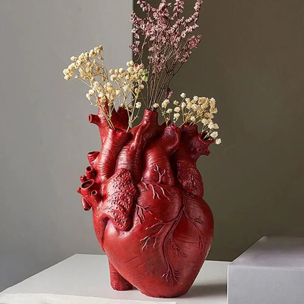 NevoMart Heart Resin Vase for Modern Home Decor