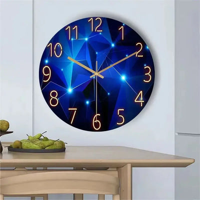 NevoMart Glass Landscape Wall Clock Bedroom Decor