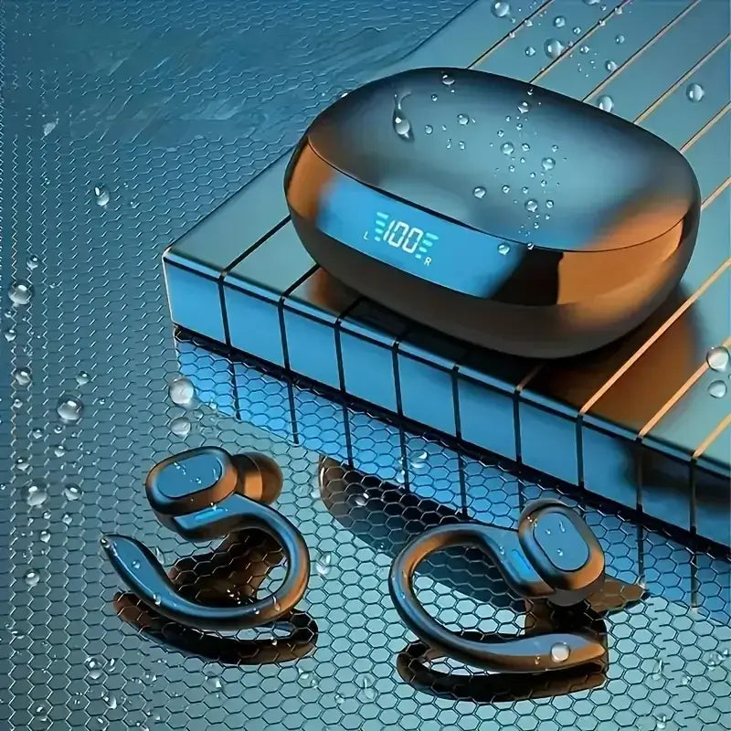 NevoMart Wireless Earphones with LED Screen Case