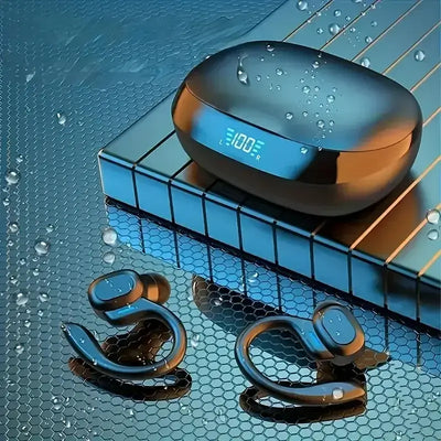 NevoMart Wireless Earphones with LED Screen Case