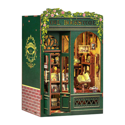 NevoMart DIY Miniature Library Dollhouse Book Nook