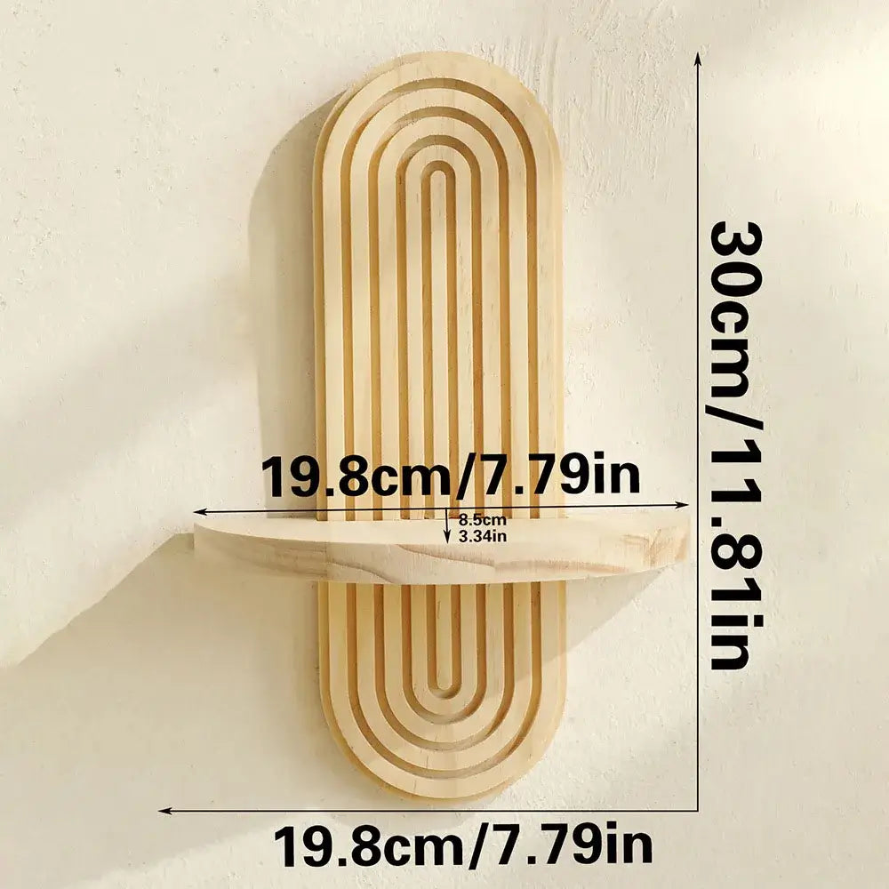 NevoMart Boho Wooden Wall Shelves – Modern Decor