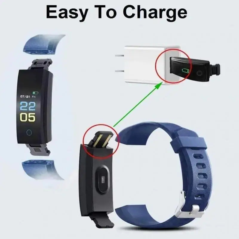 NevoMart Digital Smart Band Smartwatch with Blood Pressure, Heart Rate Monitor, Waterproof Fitness Tracker for Android and iOS