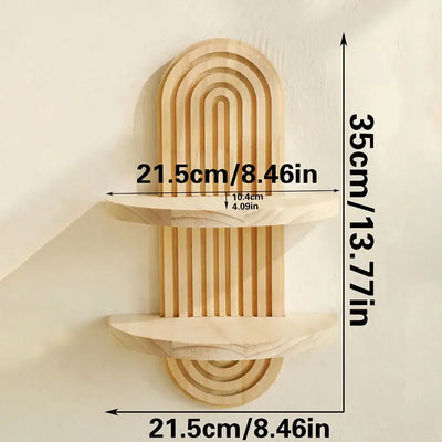 NevoMart Boho Wooden Wall Shelves – Modern Decor