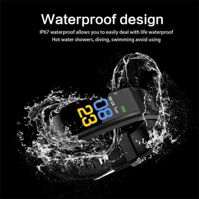 NevoMart Digital Smart Band Smartwatch with Blood Pressure, Heart Rate Monitor, Waterproof Fitness Tracker for Android and iOS
