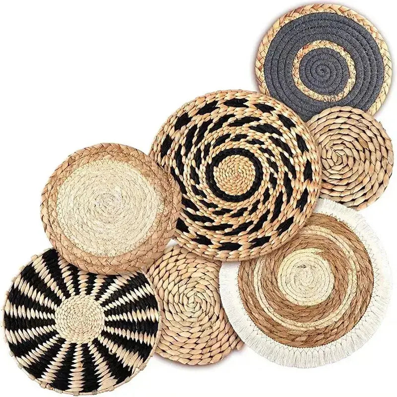 NevoMart Bohemian Handmade Woven Wall Basket Decor Set for Living Room Kitchen Bedroom
