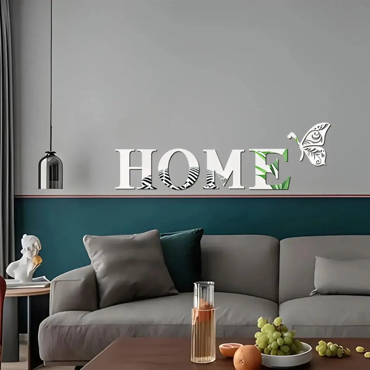NevoMart HOME Logo 3D Mirror Wall Sticker Entrance Living Room Decoration