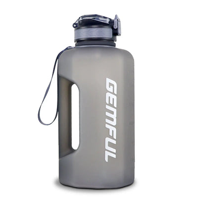 NevoMart 2.2L Large Capacity Sports Water Bottle with Straw, Time Markers, Handle, and Leakproof BPA-Free Design