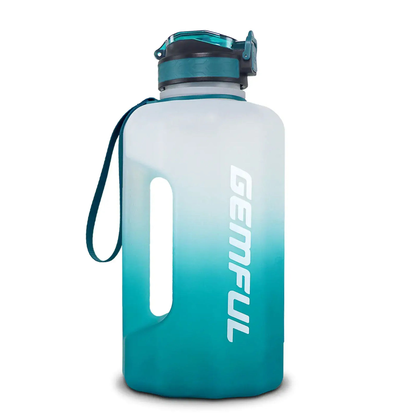 NevoMart 2.2L Large Capacity Sports Water Bottle with Straw, Time Markers, Handle, and Leakproof BPA-Free Design
