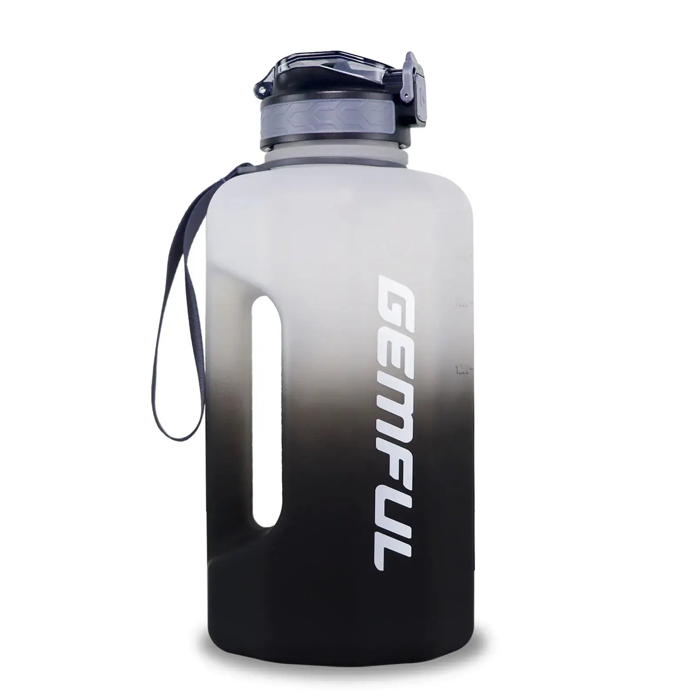 NevoMart 2.2L Large Capacity Sports Water Bottle with Straw, Time Markers, Handle, and Leakproof BPA-Free Design