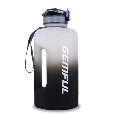 NevoMart 2.2L Large Capacity Sports Water Bottle with Straw, Time Markers, Handle, and Leakproof BPA-Free Design