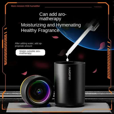 NevoMart 280ml Air Humidifier with Colorful LED Atmosphere Light and Aroma Diffuser for Home, Office, and Car