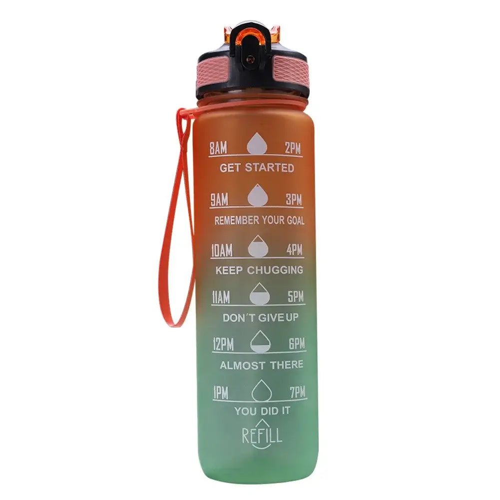NevoMart 1 Liter Motivational Sport Water Bottle Leakproof Gym Travel Cup