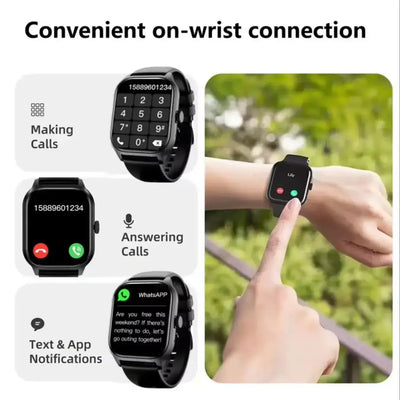NevoMart Smart Watch with Bluetooth Call, Music, Waterproof Fitness Tracking, and Pedometer for Men and Women