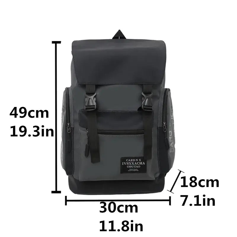 NevoMart trendy large-capacity travel backpack for men, women, and students