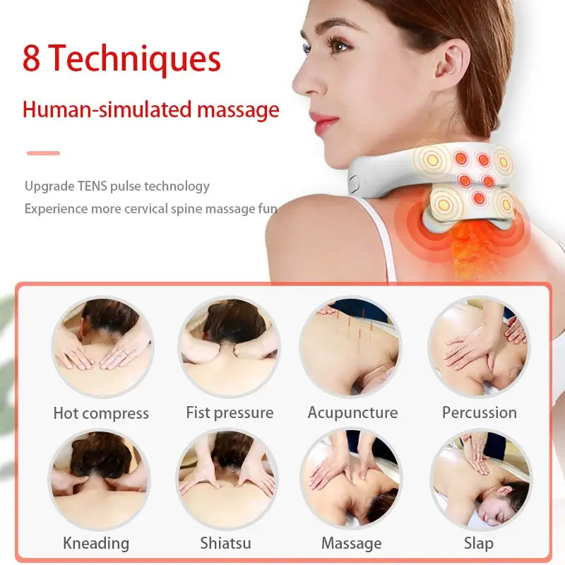 NevoMart Smart Neck Massage Instrument with Heating and Vibration Therapy for Neck and Shoulder Relief