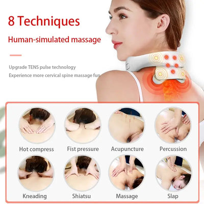 NevoMart Smart Neck Massage Instrument with Heating and Vibration Therapy for Neck and Shoulder Relief