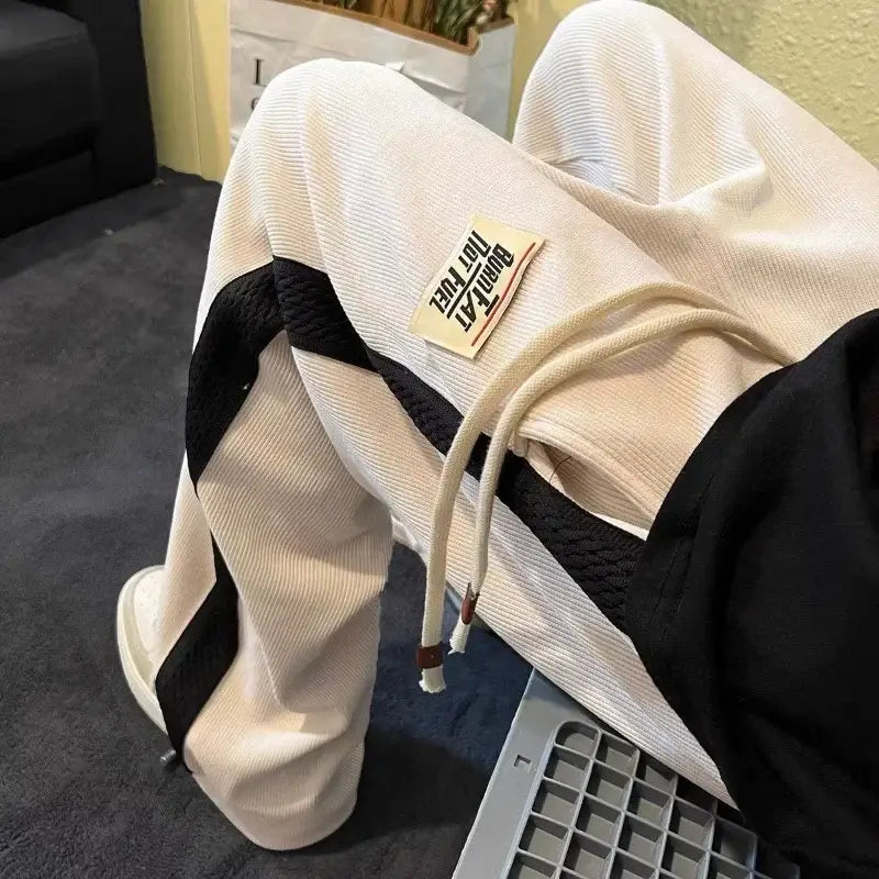 NevoMart Men’s Sweatpants – Korean Style Wide Leg Trousers