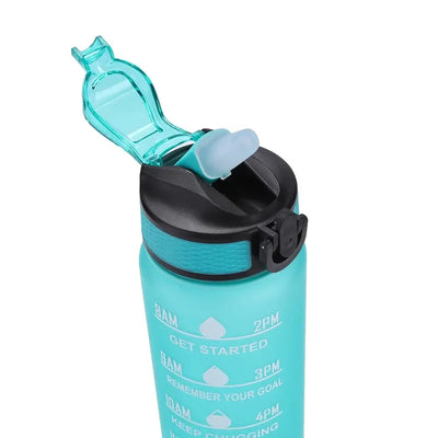 NevoMart 1 Liter Motivational Sport Water Bottle Leakproof Gym Travel Cup