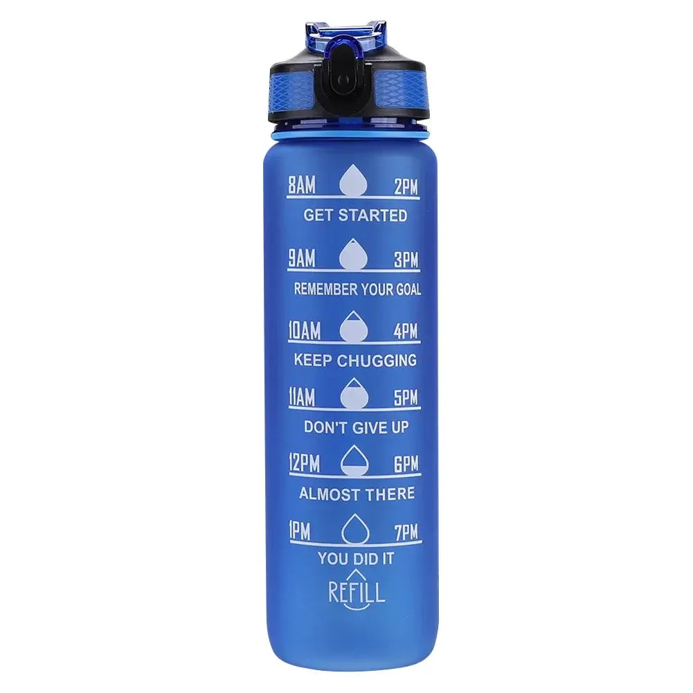 NevoMart 1 Liter Motivational Sport Water Bottle Leakproof Gym Travel Cup