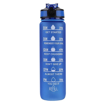 NevoMart 1 Liter Motivational Sport Water Bottle Leakproof Gym Travel Cup