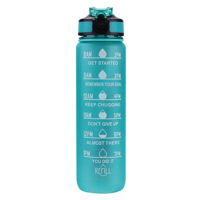 NevoMart 1 Liter Motivational Sport Water Bottle Leakproof Gym Travel Cup