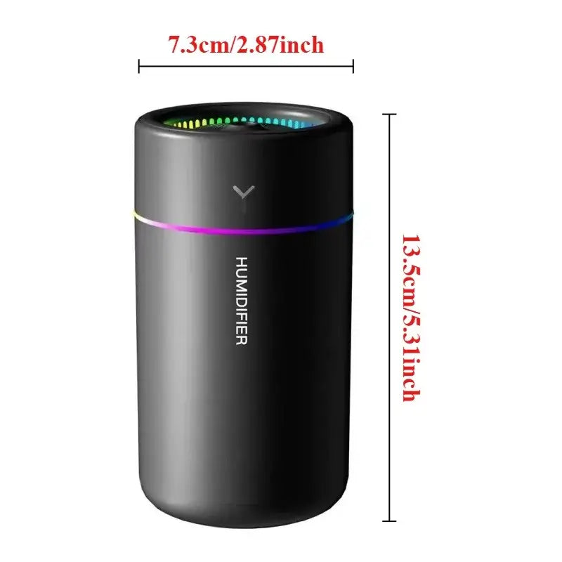 NevoMart 280ml Air Humidifier with Colorful LED Atmosphere Light and Aroma Diffuser for Home, Office, and Car