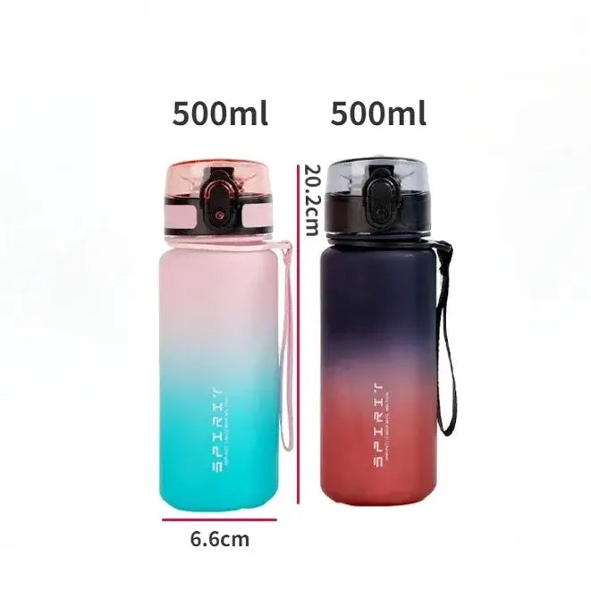 NevoMart 500ml Frosted Shockproof Portable Water Bottle with Filter and Rope for Outdoor Travel and Sports