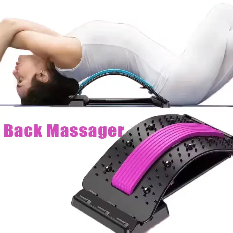 NevoMart Back Massager Lumbar Support Spine Pain Relief Stretcher